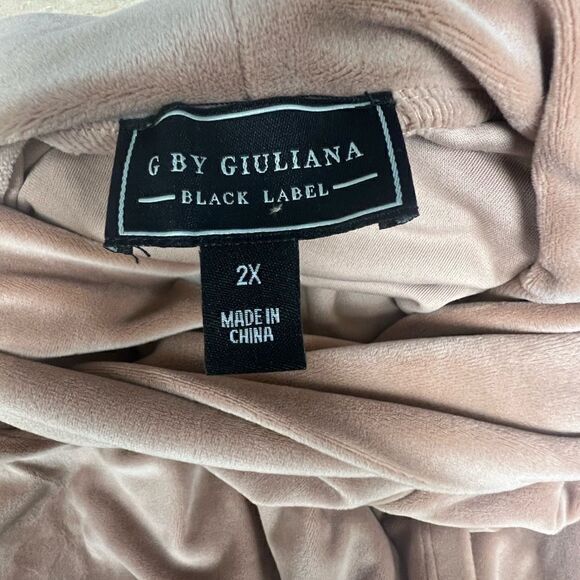 NWOT  by Giuliana Black Label Velour Cross Front Maxi Top Sz 2X - Picture 6 of 8